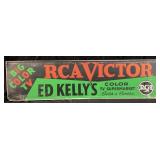 VTG. RCA VICTOR CARDBOARD ADVERTISING SIGN FOR ED