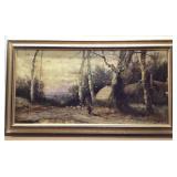 ANTIQUE J. MAY OIL ON CANVAS PAINTING