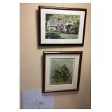 COTTAGE FRAMED WATERCOLOR BY GIB CROCKETT AND