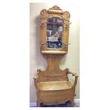 EARLY 20th CENTURY VICTORIAN OAK HALL TREE