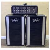 Peavey PA setup, PA 200 mixer amp, 2) PA 210