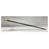 1917 GOLD CAPPED WALKING CANE