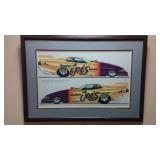 RARE SKETCH CONCEPT FOR SMOKIN JOE DRAGSTER