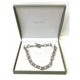 STERLING SILVER JUDITH RIPKA DOUBLE CABLE CIRCLE