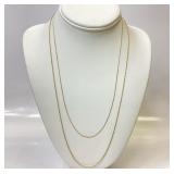 2) 14k GOLD NECKLACES