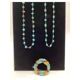 2 VINTAGE JAY KING SOUTHWEST TURQUOISE AND