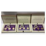 3 Presidential dollar sets