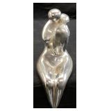 SIGNED D. JARON STERLING SILVER MOTHER & CHILD