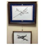 (2) SIGNED DAN WITKOFF PRINTS, B-29 ï¿½THUMPERï¿½