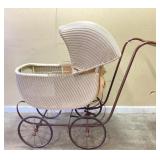 ANTIQUE VICTORIAN WICKER BABY CARRIAGE