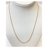 18k GOLD BOX LINK NECKLACE