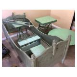 VTG. FURNITURE GROUP, BED, COFFEE TABLE, BRANCH