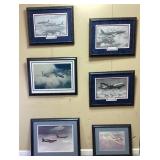 ASSORTED AVIATION PRINTS, SIGNED KEN FOX 1977