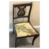 VINTAGE DUNCAN PHYFE STYLE MAHOGANY HARP BACK