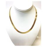14k GOLD HERRINGBONE NECKLACE