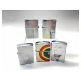 5 ZIPPO STYLE LIGHTERS