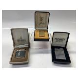 2 VINTAGE RONSON LIGHTERS AND ONE COLIBRI BUTANE