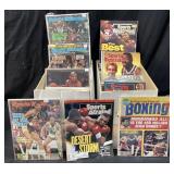 BOXES OF ASSORTED VTG. SPORTS MAGAZINES,