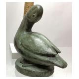 SIGNED P.H. PREENING MANDARIN DUCK SOAPSTONE