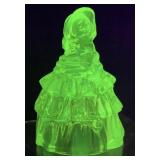 BOYD ART GLASS NANCY VASELINE GLASS DOLL