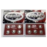 2 Silver state quarter proof sets. 10 coins