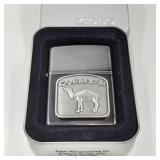 Vtg. Camel midnight chrome tombstone Zippo