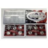 2 Silver state quarter proof sets. 10 coins