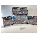 5) WEST COAST CHOPPERS DIE CAST MOTORCYCLES