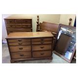 4 PIECE AMERICAN DREW BEDROOM SUITE, DRESSER,