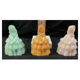 (3) BOYDS ART SLAG GLASS 1979-1980 LOUISE, DOLL