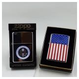 2 USA ENDORSED ZIPPO LIGHTERS