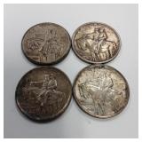 4) 1925 Stone Mtn. Half Dollar coins