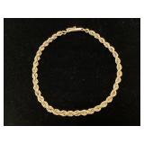 8.5inch 14k 3.7mm Rope link 4.2 grams