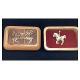 14k, ruby, saphire, diamond pendant 3.6 grams