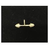 10k barbell pendant 1.35 grams