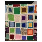 GRANNY SQUARE CROCHET AFGHAN BLANKET