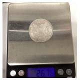 1896 P Morgan silver dollar