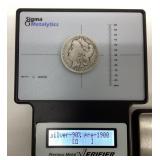 1890 O Morgan silver dollar