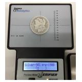 1881 P Morgan silver dollar