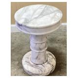 MARBLE PLANT STAND/STOOL, TOP ROTATES