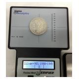 1921 D Morgan silver dollar