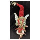 MARK ROBERTS MISTLETOE & HOLLY FAIRY FIGURINE,