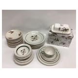 VTG. MIXED SYRACUSE CHINA AND KOOKABURRA BUTTER