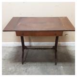 Antique drop leaf end table