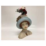 VTG CAMEO GIRLS CERAMIC BUST VASE