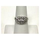 10k WHITE GOLD CZ RING SIZE 6