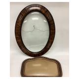 2) VICTORIAN ERA BUBBLE GLASS FRAMES