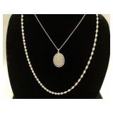 STERLING SILVER NECKLACES AND BRACELET 22 grams