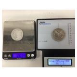 2) Morgan Silver dollar coins