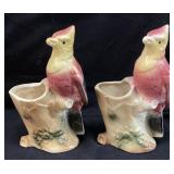 PAIR OF VTG. ROYAL COPLEY BIRD PLANTERS, 6in H